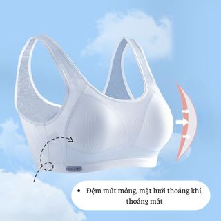 Áo lá nữ học sinh cotton lưới cao cấp thoáng mát Áo lót bra đệm mút vừa ôm ngực xinh xắn DEVARI B612