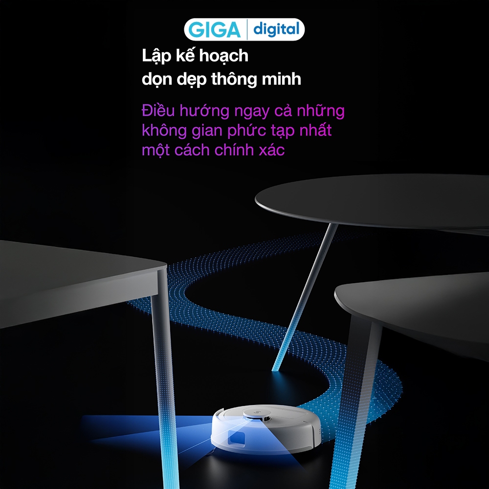 Robot hút bụi lau nhà Ecovacs Deebot Mini - Lực hút 9000Pa - Dung lượng pin 3200mAh - Hoạt động 150 phút