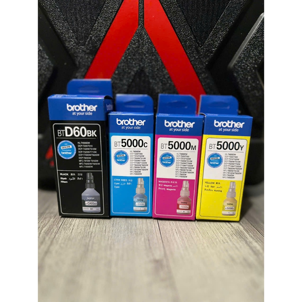 [Hỏa Tốc] Combo 4 Màu Mực Chính Hãng Brother BTD60BK, BT5000C, BT5000Y, BT5000M
