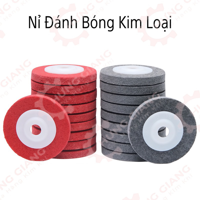 10 Viên Nỉ Đỏ/Nỉ Xám Đánh Bóng Kim Loại