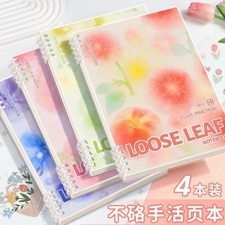 Sổ vở còng bìa lót hoạ tiết chấm nhỏ LOOSE LEAF + Ruột Giấy BONZAI