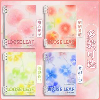 Sổ vở còng bìa lót hoạ tiết chấm nhỏ LOOSE LEAF + Ruột Giấy BONZAI