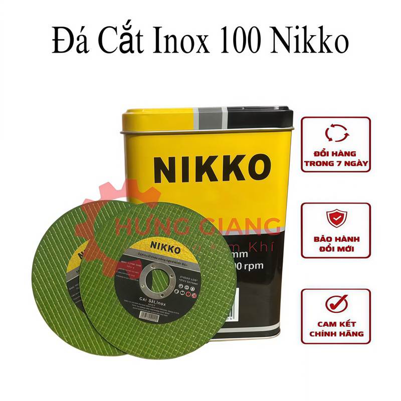 10 Viên Đá Cắt Sắt, Đá Cắt inox NIKKO phi 100 Đá Cắt An Toàn