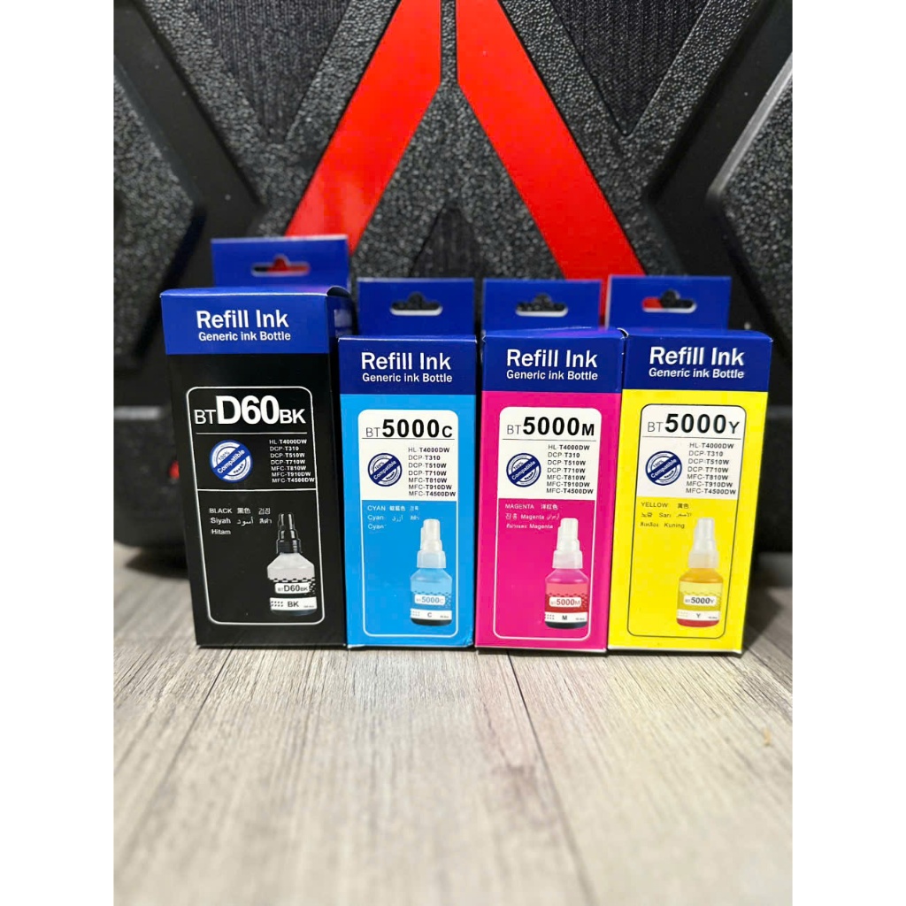 Mực Refill Ink Brother BTD60BK BT5000 (Bộ 4 Màu) Cho Máy T220 T420W T520W T720W T310 T510W T4500DW - Mực Đổ Cao Cấp