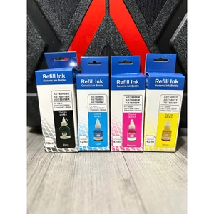 Bộ mực màu máy in Brother T300, T500W, T700W, T800W, T900W, - ABT6000BK - Refill Ink