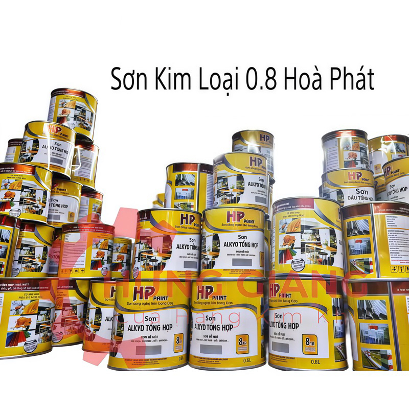 Sơn Tổng Hợp Sắt, Gỗ, Kim Loại, Bê tông HOÀ PHÁT 0.8l CHÍNH HÃNG