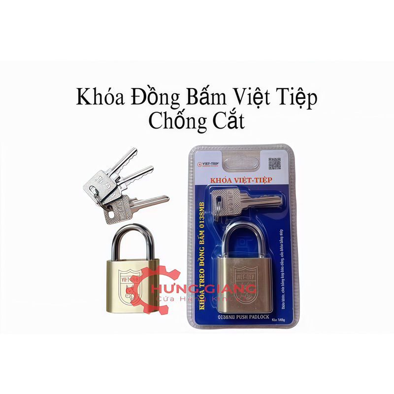 Khoá treo đồng bấm Việt Tiệp cầu 6-0138MB Chính Hãng