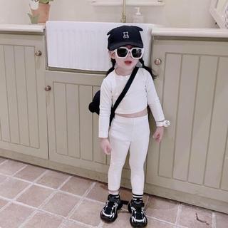 S111-[BÉ DƯỚI 1M3] Set áo croptop phối quần leggin dài bé gái vải Zip cotton siêu cưng -  Size 6-30Kg