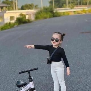 S111-[BÉ DƯỚI 1M3] Set áo croptop phối quần leggin dài bé gái vải Zip cotton siêu cưng -  Size 6-30Kg