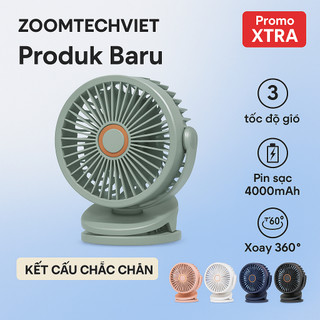Quạt mini sạc điện 30000 MAH quạt kẹp,A6 Quạt máy tính để bàn,Điều chỉnh tốc độ 4 tốc độ xoay 720°
