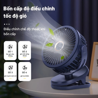 Quạt mini sạc điện 30000 MAH quạt kẹp,A6 Quạt máy tính để bàn,Điều chỉnh tốc độ 4 tốc độ xoay 720°