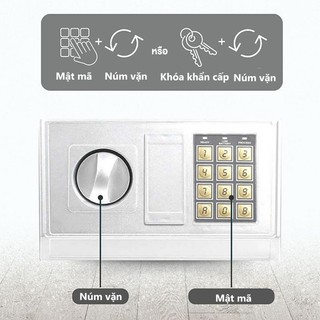 két sắt điện tử thông minh an toàn điện tử gia dụng50cm，2 Phương Thức Mở Khóa, Bảo Mật Cao An Toàn