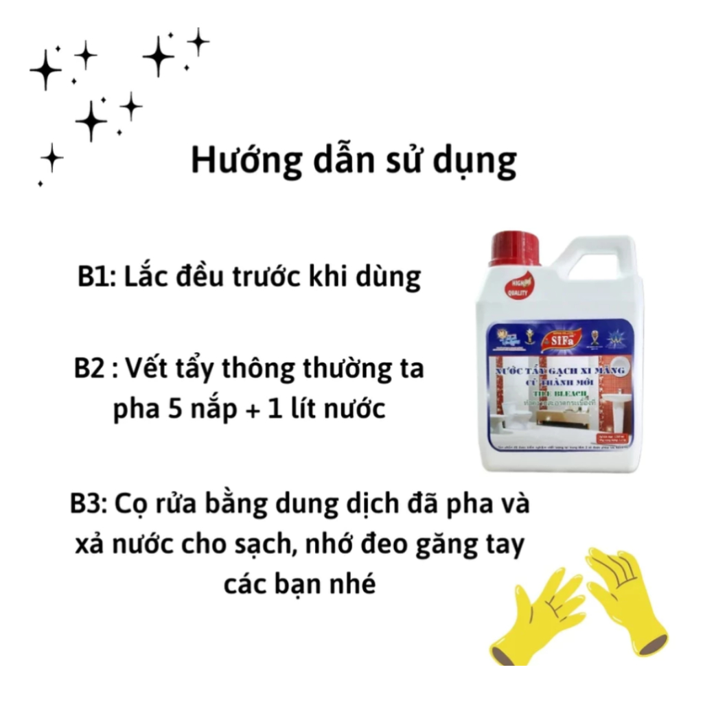 Thiết Kế Của Nước Lau Tẩy Gạch Đa Năng Cao Cấp Sifa 1.2 Kg Cao Cấp