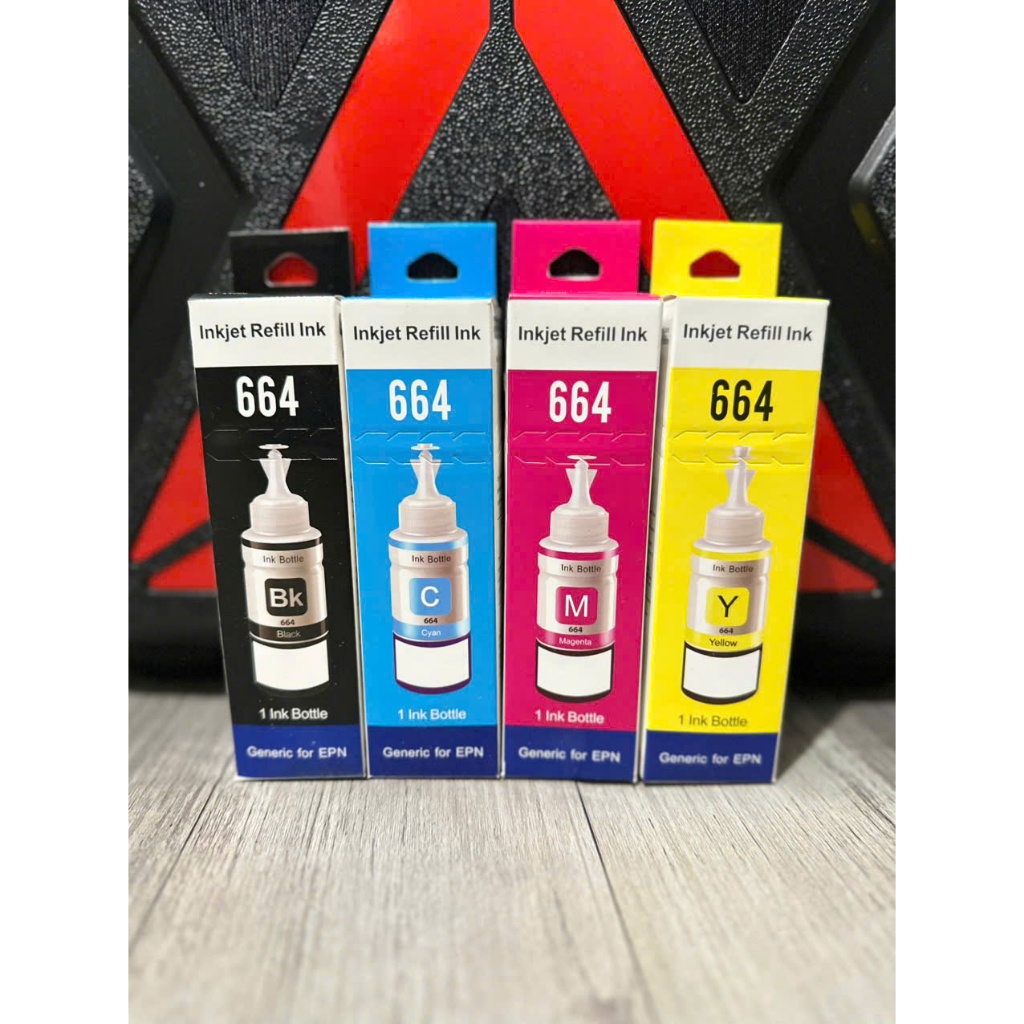 Bộ mực in 4 màu mã 664 dùng cho Epson L110,L120, L210,L220, L300,L310, L350 -  Refill Ink