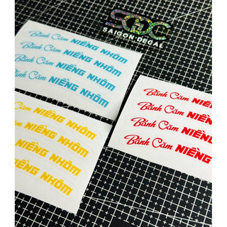 Tem Sticker In Trong Mẫu Bánh Căm Niềng Nhôm 3 Màu |SGDC - 1 Bộ|