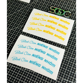 Tem Sticker In Trong Mẫu Bánh Căm Niềng Nhôm 3 Màu |SGDC - 1 Bộ|