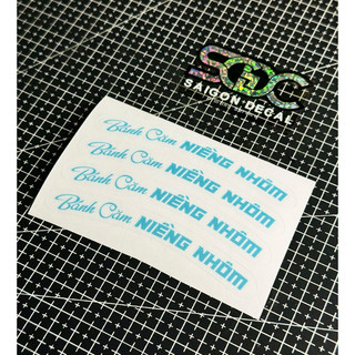 Tem Sticker In Trong Mẫu Bánh Căm Niềng Nhôm 3 Màu |SGDC - 1 Bộ|