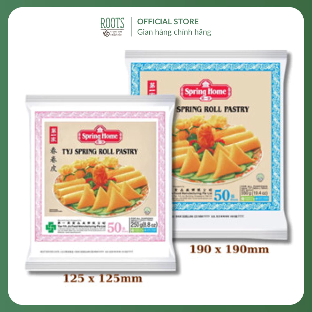 (Ship hỏa tốc) SPRING HOME - Bánh Tráng Bột Mì, Bánh bía Singapore, Bánh tráng cuốn chả giò, TYJ Spring Roll Pastry