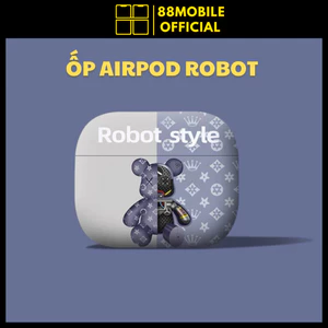 Vỏ case ốp airpod Robot cao cấp bảo vệ dành cho tai nghe 1/2/3/4/Pro/Pro 2 I 88Mobile