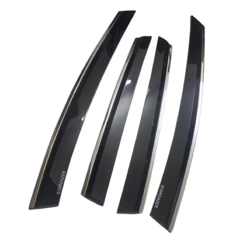 Vè che mưa xe Huyndai Stargazer chỉ inox, Nhựa đen ABS hàng cao cấp