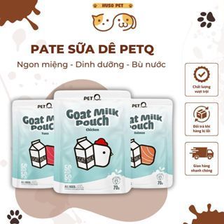 Pate sữa dê PetQ đủ vị bổ sung nước, dinh dưỡng cho mèo gói 70gr_ HusoPetShop