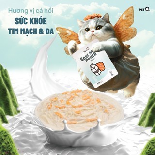 Pate sữa dê PetQ đủ vị bổ sung nước, dinh dưỡng cho mèo gói 70gr_ HusoPetShop