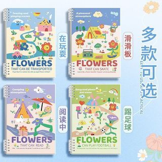 Sổ vở còng bìa lót hoạ tiết hoa tinh nghịch FLOWER + Ruột Giấy BONZAI