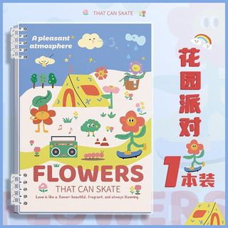 Sổ vở còng bìa lót hoạ tiết hoa tinh nghịch FLOWER + Ruột Giấy BONZAI