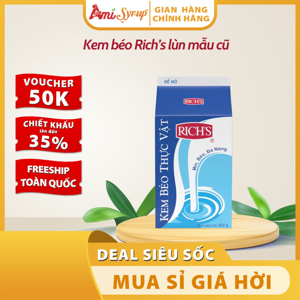 Kem Rich's Lùn Mẫu Cũ Hộp 454g - Bí Quyết Tăng Độ Béo Ngậy Cho Mọi Công Thức