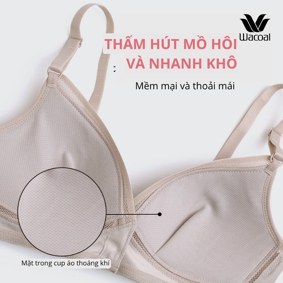 Áo lót Wacoal Lecien I25SFB723 Magic X Coolness (có size lớn) cài trước không gọng mút mỏng