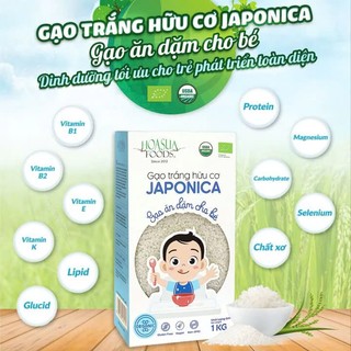 Gạo trắng hữu cơ thơm ngon dinh dưỡng Hasabio 1kg