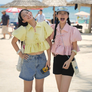 NAVIE - Áo babydoll tay phồng LUNA thời trang nữ
