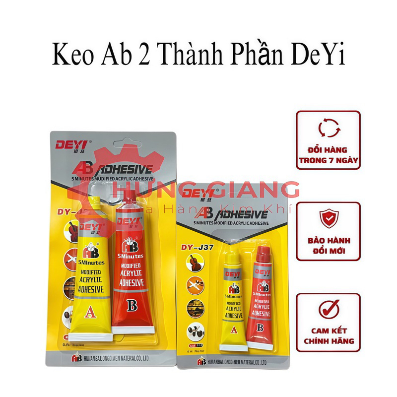 Keo 2 Thành Phần A -B dán nhựa, gỗ, sắt Keo ab Deyi
