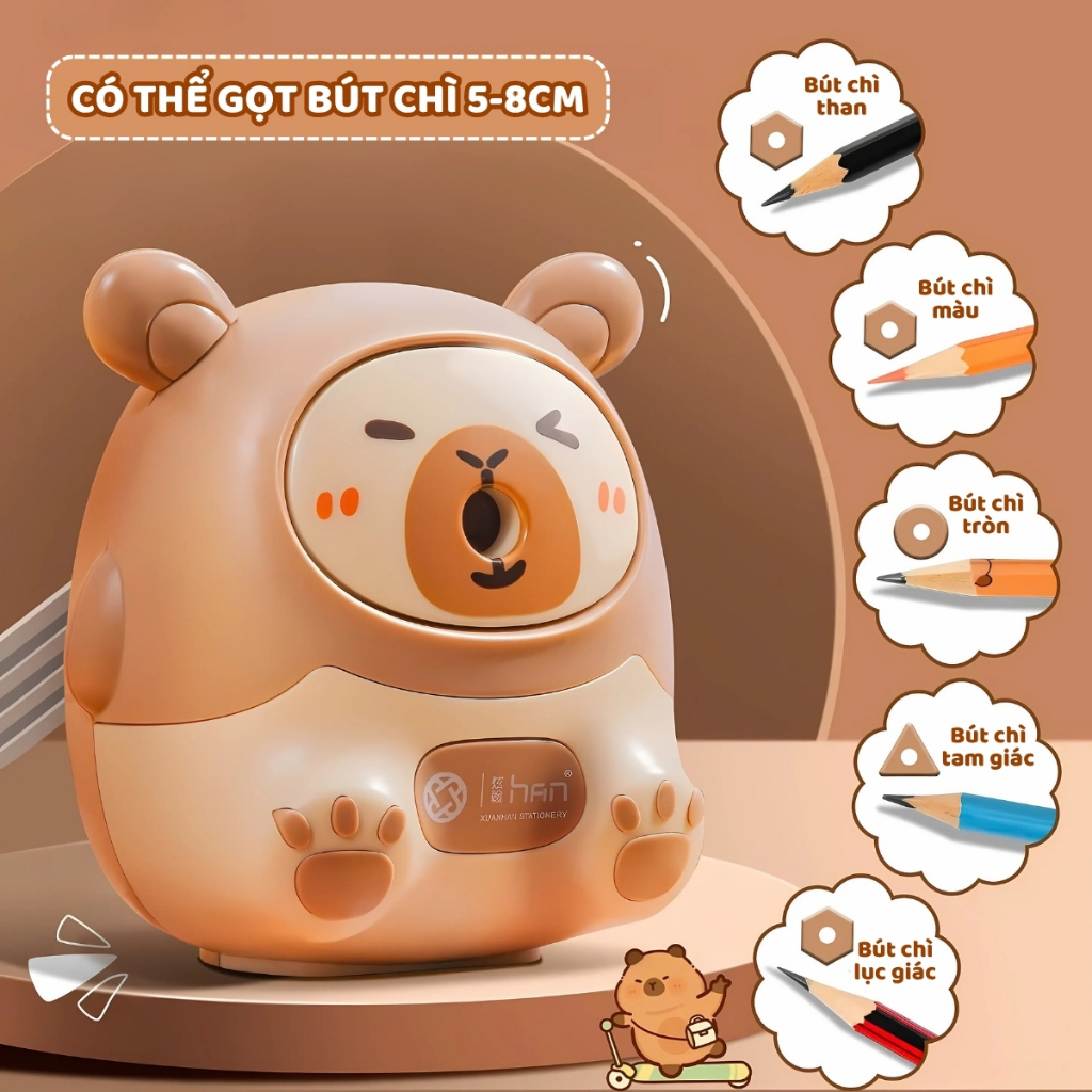Set Quà Tặng Dụng Cụ Học Tập Capybara, Kuromi, Melody - Bộ Văn Phòng Phẩm Dễ Thương Cho Học Sinh Tiểu Học