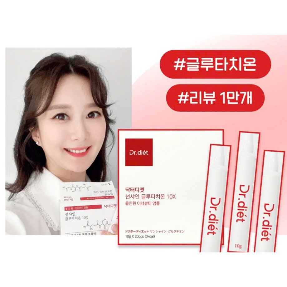 dr diet sunshine glutathione 10x Nước Uống Trắng Da Sunshine Glutathione 10x Dr. Diet 20 ống