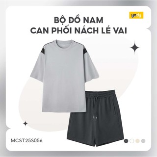 Bộ đồ nam YODY can phối nách lé vai co giẫn nhẹ thông thoáng MCST25S056