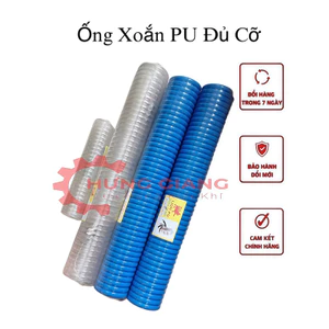 Dây Xoắn Khí Nén Dây PU Loại Chuẩn 3M 6M 9M 12M 15Mét phi8 phi10