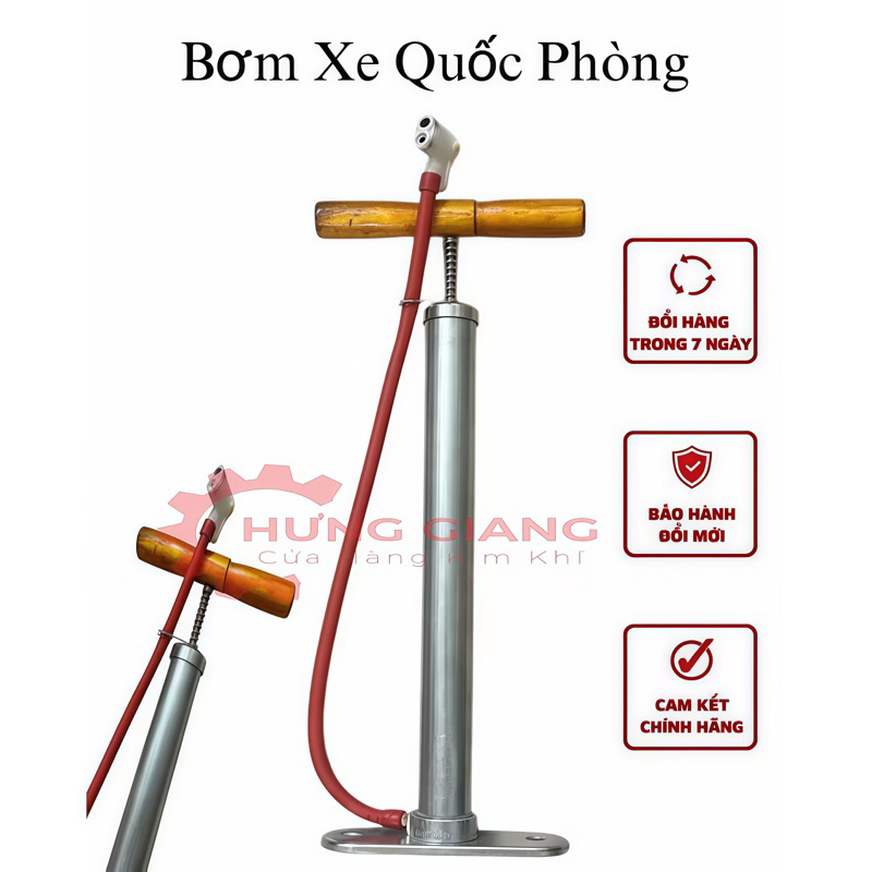 Bơm Quốc Phòng bơm xe máy, xe đạp SIÊU BỀN