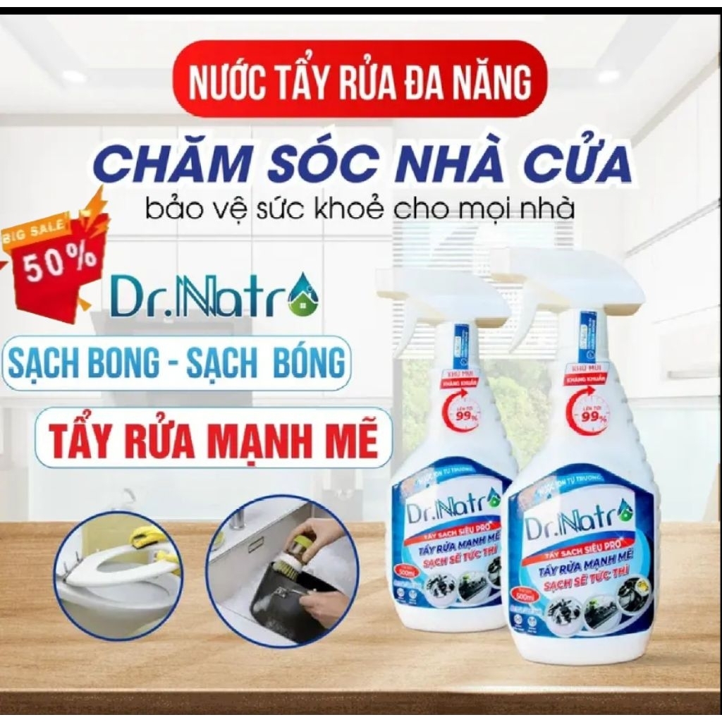 Combo 2 Chai Tẩy Đa Năng Dr Natro 500Ml - Hình Ảnh Thực Tế