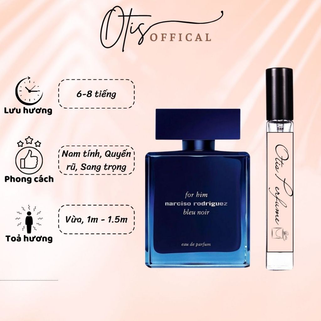 Nước Hoa Chiết 10ml Nam Rodriguez For Him Bleu Noir EDP Hương Thơm Nam Tính, Sang Trọng