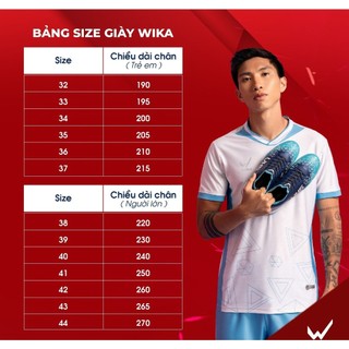 GIẦY ĐÁ BÓNG WIKA HĐ14 ELITE,Chất liệu Da Hyper-Light mới nhất, Nano chống thấm.