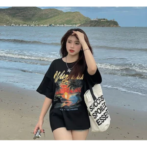 Áo Thun Mùa Hè Chất Vải Cotton 2 Chiều Dày Dặn Hình In Sắc Nét