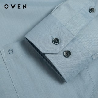 Owen - Áo sơ mi dài tay Regular Fit AR250094DT màu Xanh đậm chất liệu Milk