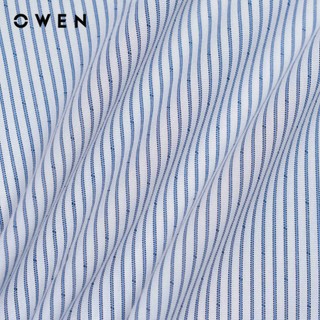 Owen - Áo sơ mi dài tay Regular Fit AR250100DT màu Xanh chất liệu Bamboo poly