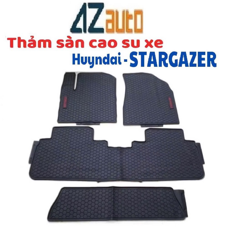 Thảm lót sàn cao su đúc nguyên khối xe Huyndai Stargazer 2022-2025 hàng cao cấp