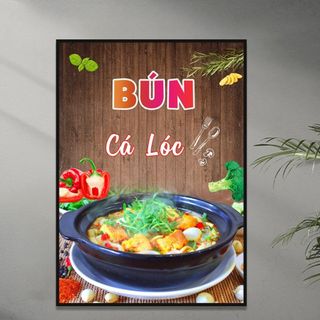 Tranh Canvas Treo Tường Bún Cá, Bún Riêu, Bún Bò Huế BH69 - Tranh Decor, Trang Trí Quán Bún  Cao Cấp, Sắc Nét