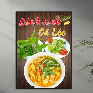 Tranh Canvas Treo Tường Bún Cá, Bún Riêu, Bún Bò Huế BH69 - Tranh Decor, Trang Trí Quán Bún  Cao Cấp, Sắc Nét