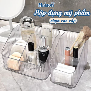Hộp đựng mỹ phẩm để bàn trong suốt MAISON, Hộp để đồ đa năng chất liệu nhựa Acrylic cao cấp