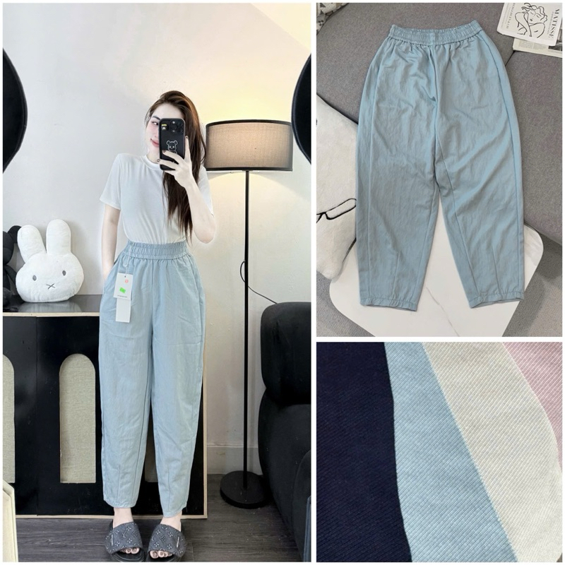 Quần Baggy Nữ Cạp Chun Cao Tôn Dáng  Mát Mịn Đẹp 033SANA CLOSET
