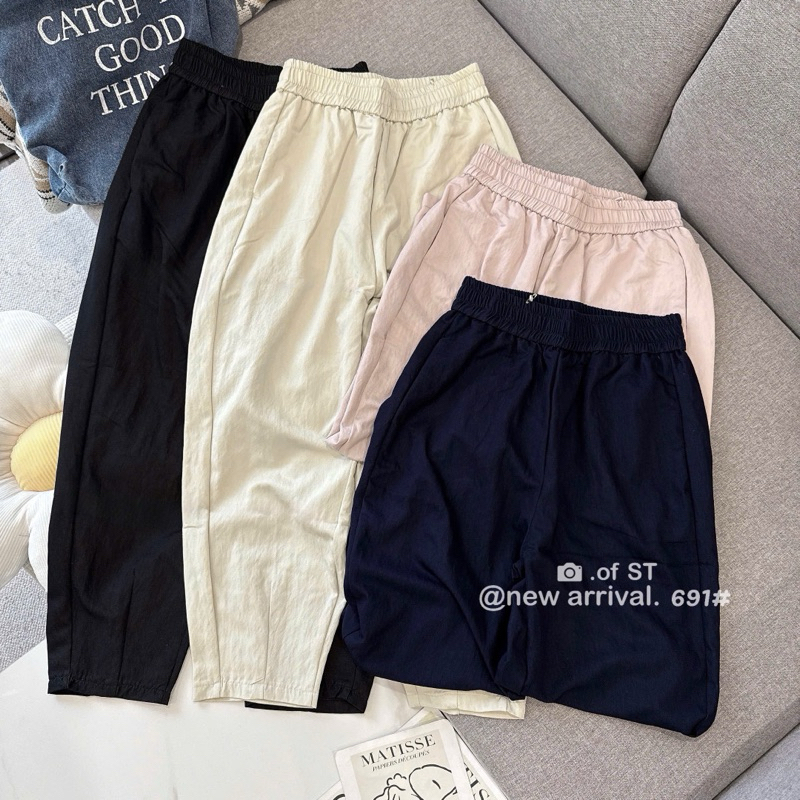 Quần Baggy Nữ Cạp Chun Cao Tôn Dáng  Mát Mịn Đẹp 033SANA CLOSET
